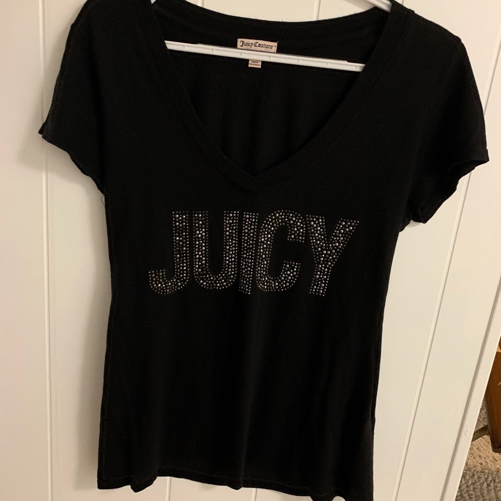 Juicy couture black v neck size medium